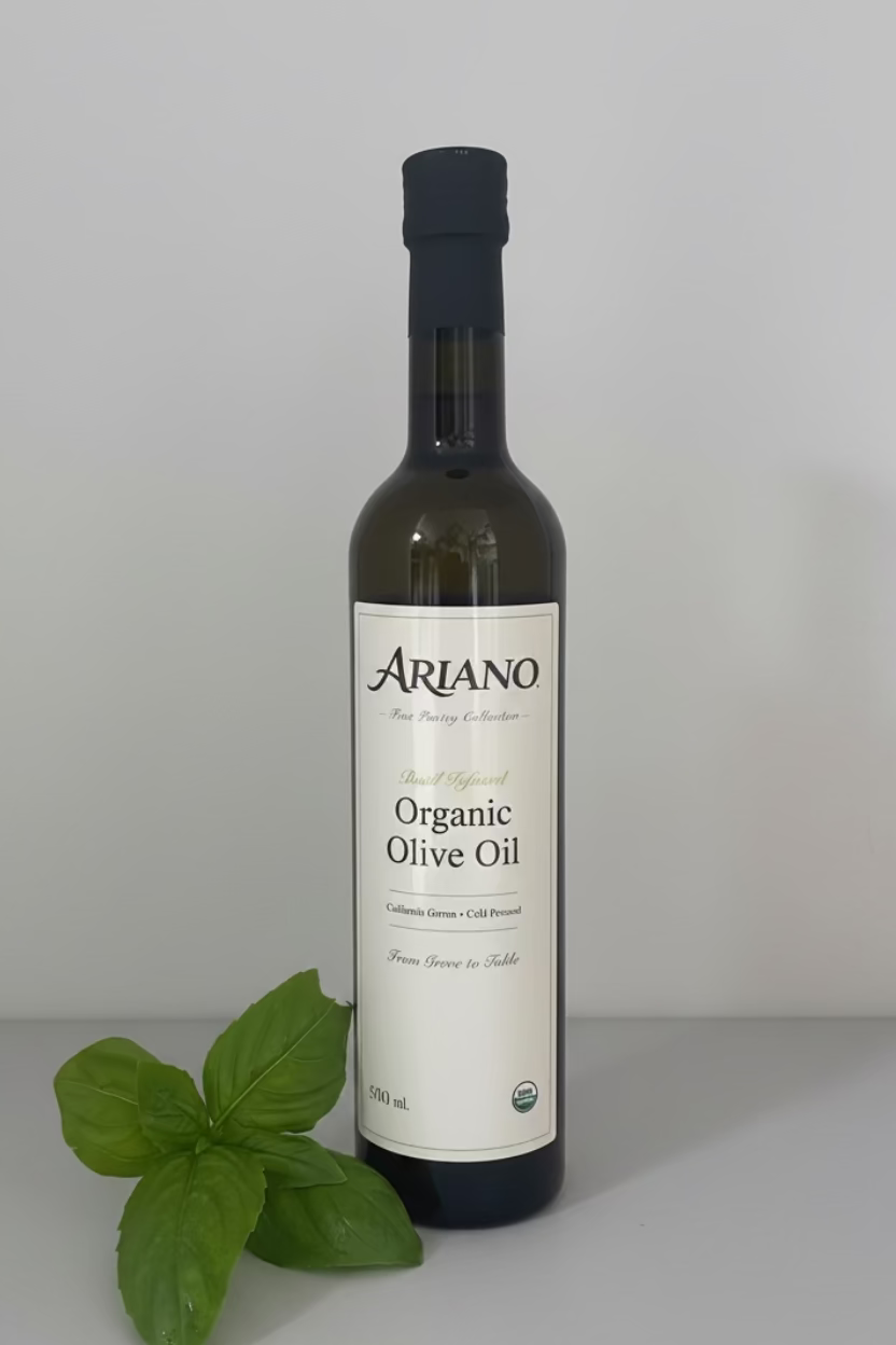 Basil Infused Organic Extra Virgin Olive  500 ml 16.9 oz
